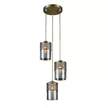 Светильник подвесной Citilux «Эмир» CL467033, 30х30х120 см, 3х75Вт, E27, цвет коричневый