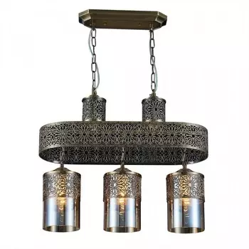 Светильник подвесной Citilux «Эмир» CL467233, 20х5,6х48 см, 3х75Вт, E27, цвет коричневый