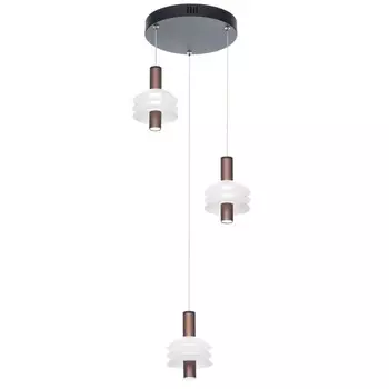 Светильник подвесной Citilux «Майя» CL202032, 35х35х22 см, 3х5.33Вт, LED, цвет коричневый