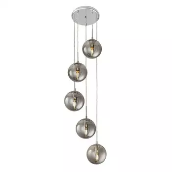 Светильник подвесной Citilux «Томми» CL102050, 36х36х56 см, 5х40Вт, E14, цвет серый