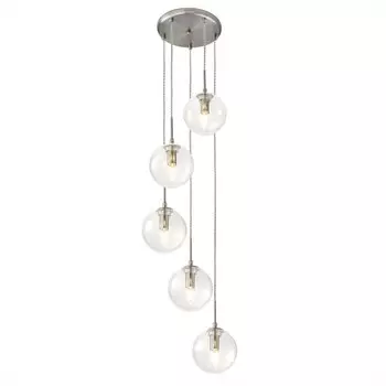 Светильник подвесной Citilux «Томми» CL102051, 36х36х56 см, 5х40Вт, E14, цвет серый