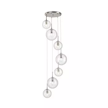 Светильник подвесной Citilux «Томми» CL102071, 42х42х140 см, 7х40Вт, E14, цвет серый
