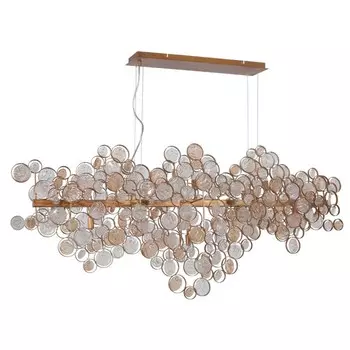 Светильник подвесной Crystal Lux, Deseo 1560/215, G9, 15х60 Вт, 65х142х27 см, цвет золотой