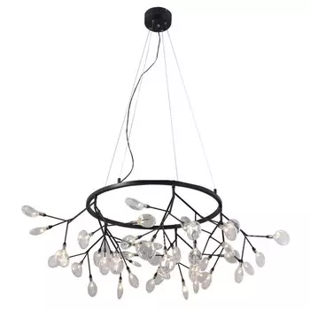 Светильник подвесной Crystal Lux, Evita 1690/245D, G4, 45х1 Вт, 40х105х105 см, цвет чёрный