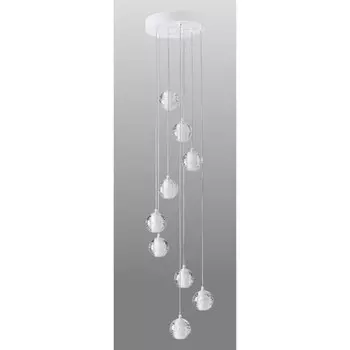 Светильник подвесной Crystal Lux, Gaspar 1870/309, G9, 9х3 Вт, 300х30х30 см, цвет белый