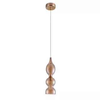 Светильник подвесной Crystal Lux, Iris 2073/201, E14, 1х60 Вт, 47х13х13 см, цвет золотой