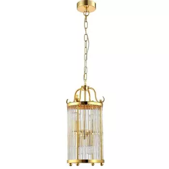 Светильник подвесной Crystal Lux, Tadeo 3031/204, E14, 4х40 Вт, 51х23х23 см, цвет золотой