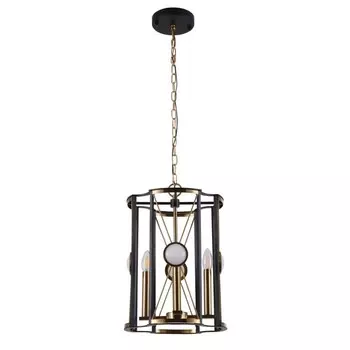 Светильник подвесной Crystal Lux, Tandem 3151/204, E14, 4х60 Вт, 41х32х32 см, цвет золотой