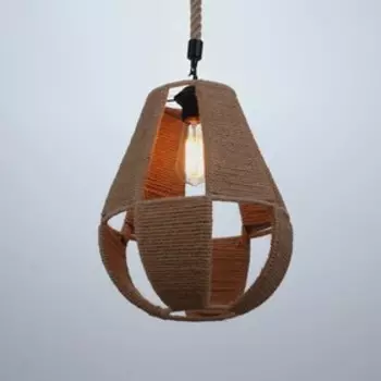 Светильник подвесной "Джут" Е27 черный 32х32х42-142см