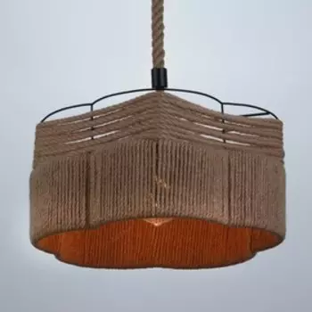 Светильник подвесной "Джут" Е27 черный 40х40х30-130см