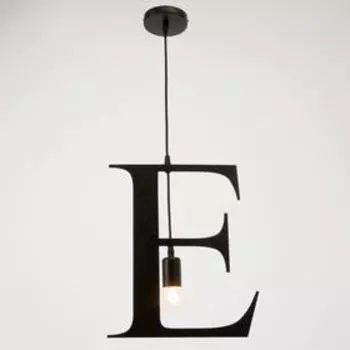 Светильник подвесной "E" 1х40Вт E27 черный