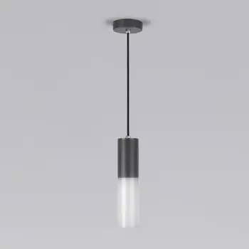 Светильник подвесной Elektrostandard, Glas E27 100x100x600 мм, IP54, цвет серый