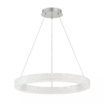 Светильник подвесной Escada, 10233/1LED. 1х40Вт, LED, 4400Лм, 3000/4000/6500К, 600х600х150/1500 мм, цвет хром/прозрачный