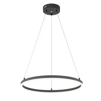 Светильник подвесной Escada, 10254/1LED Black APP. 1х43Вт, LED, 3136Лм, 3000/4000/6500К, 500х500х360/1200 мм, цвет чёрный