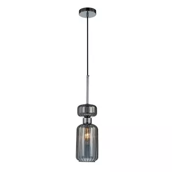 Светильник подвесной Escada, 1141/1S Chrome/Smoke. 1х60Вт, E14, 120х120х500/1300 мм, цвет хром/дымчатый