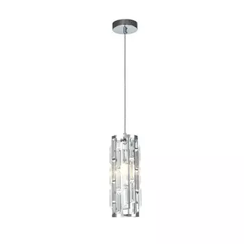 Светильник подвесной Escada, 2101/1S Chrome. 1х60Вт, E27, 120х120х315/1715 мм, цвет хром