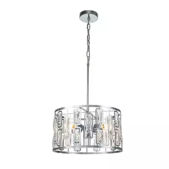 Светильник подвесной Escada, 2102/4S Chrome. 4х60Вт, E27, 400х400х250/1080 мм, цвет хром