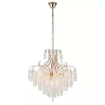 Светильник подвесной Escada, 2108/8P. 8х40Вт, E14, 580х580х580 мм, цвет золото/прозрачный