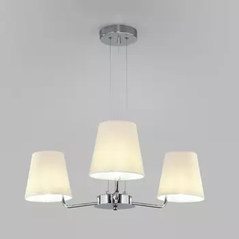 Светильник подвесной Eurosvet Amaretto 60155/3, E14, 3х40Вт, 650х650 мм, цвет хром