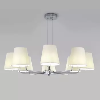 Светильник подвесной Eurosvet Amaretto 60155/8, E14, 8х40Вт, 800х800 мм, цвет хром