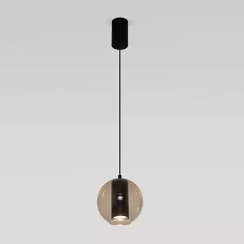 Светильник подвесной Eurosvet Cobble 50258/1 LED, 6 Вт, 4000К, 429Лм, 150х150 мм, цвет чёрный, бежевый