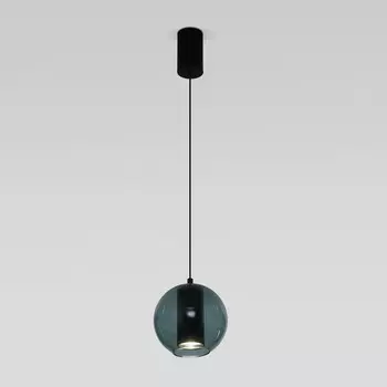 Светильник подвесной Eurosvet Cobble 50258/1 LED, 6 Вт, 4000К, 429Лм, 150х150 мм, цвет чёрный, бирюзовый
