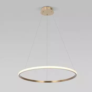 Светильник подвесной Eurosvet Collars 90264/1, LED, 50 Вт, 3300/4200/6500К, 3700Лм, 600х600 мм, пульт ДУ, цвет латунь