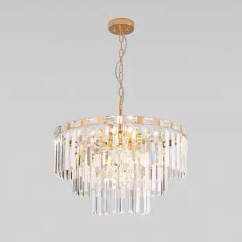 Светильник подвесной Eurosvet Elegante 10130/8, E14, 8х60Вт, 570х570х780 мм, цвет золото