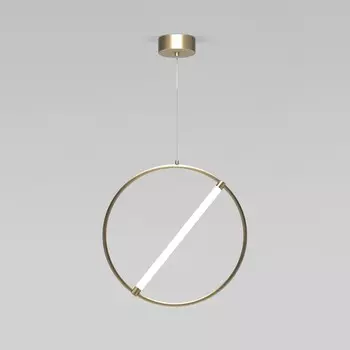 Светильник подвесной Eurosvet Element 90281/1, LED, 6 Вт, 3300/4200/6500К, 294Лм, 370х370х1000 мм, пульт ДУ, цвет бронза
