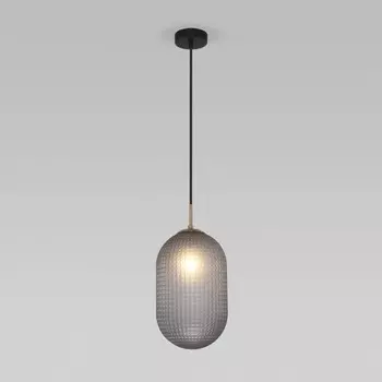 Светильник подвесной Eurosvet Gem 50261/1, E27, 1х60Вт, 200х200 мм, цвет чёрный, серый