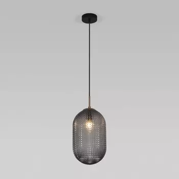 Светильник подвесной Eurosvet Gem 50261/1, E27, 1х60Вт, 200х200 мм, цвет чёрный, тёмно-серый