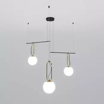 Светильник подвесной Eurosvet Riche 70143/3, E27, 3х40Вт, 970х970х1500 мм, цвет латунь, чёрный