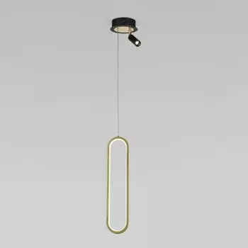 Светильник подвесной Eurosvet Spire 90269/1, LED, 17.1 Вт, 4200К, 1102Лм, 140х140 мм, цвет золото, чёрный