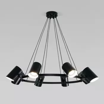Светильник подвесной Eurosvet Splay 70147/8, GU10, 8х60Вт, 850х850 мм, цвет чёрный