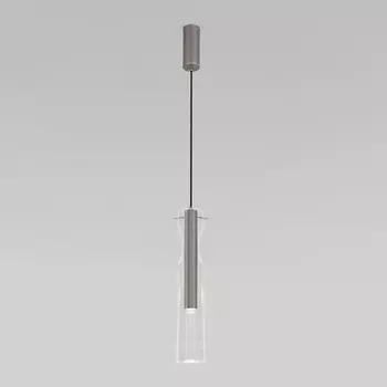 Светильник подвесной Eurosvet Swan 50253/1 LED, 12 Вт, 4000К, 1018Лм, 460х80 мм, цвет серый
