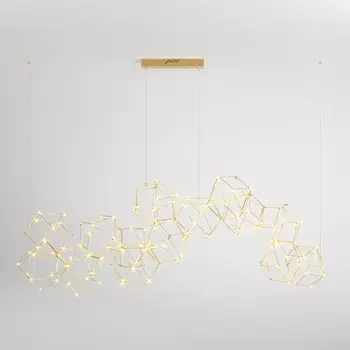 Светильник подвесной Eurosvet Uma 90168/14, LED, 59 Вт, 3000К, 3310Лм, 1670х540 мм, цвет медь