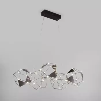 Светильник подвесной Eurosvet Uma 90368/5, LED, 26 Вт, 4000К, 2166Лм, 750х310 мм, цвет чёрный жемчуг