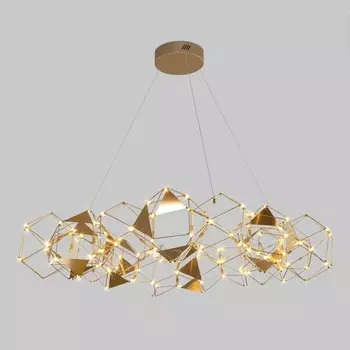 Светильник подвесной Eurosvet Uma 90369/15, LED, 64 Вт, 3000К, 6084Лм, 1060х1060 мм, цвет медь
