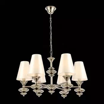 Светильник подвесной Evoluce. SL1137.103.06. Rionfo. 6х40 Вт, E14, 67х67х36,3 см, цвет никель