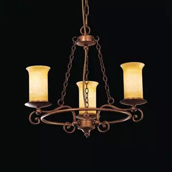 Светильник подвесной Evoluce. SL122.303.03. Ancora. 3х60 Вт, E14, 47х47х40 см, цвет коричневый