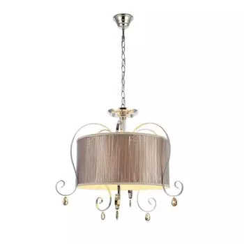 Светильник подвесной Evoluce. SL177.113.03. Azzurro. 3х40 Вт, E14, 62,8х62,8х50,7 см, цвет хром