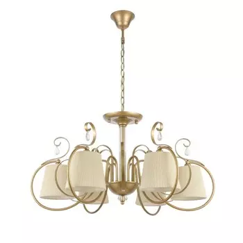 Светильник подвесной Evoluce. SL177.203.06. Azzurro. 6х40 Вт, E14, 80х80х40,9 см, цвет золотистый