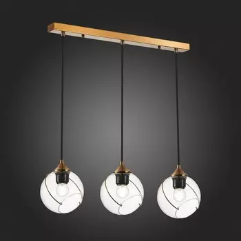 Светильник подвесной Evoluce. SLE103103-03. Satturo. 3х60 Вт, E27, 65,5х15 см, цвет золотистый