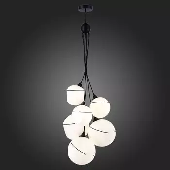 Светильник подвесной Evoluce. SLE103143-06. Satturo. 6х60 Вт, E27, 35х35х120 см, цвет чёрный