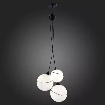 Светильник подвесной Evoluce. SLE103183-03. Satturo. 3х60 Вт, E27, 30х30х120 см, цвет чёрный