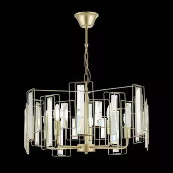 Светильник подвесной Evoluce. SLE103403-05. Giano. 5х40 Вт, E14, 56х56х28 см, цвет шампань