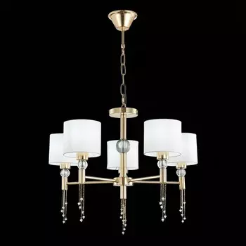 Светильник подвесной Evoluce. SLE105153-05. Primma. 5х60 Вт, E27, 65х65х48 см, цвет золотистый