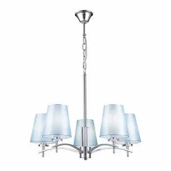 Светильник подвесной Evoluce. SLE105613-05. Peramone. 5х40 Вт, E14, 64х64х53 см, цвет хром