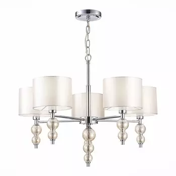 Светильник подвесной Evoluce. SLE105703-05. Ramer. 5х40 Вт, E14, 58х58х43 см, цвет хром