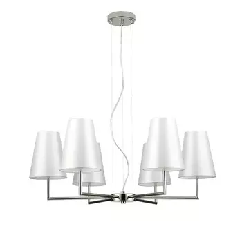 Светильник подвесной Evoluce. SLE105903-06. Bellino. 6х40 Вт, E14, 81,3х81,3х31,5 см, цвет никель